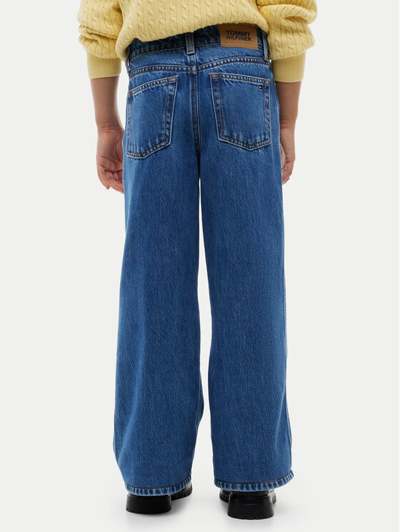 Tommy Hilfiger Tommy Hilfiger Jeansy Mabel KG0KG09421 Granatowy Wide Leg