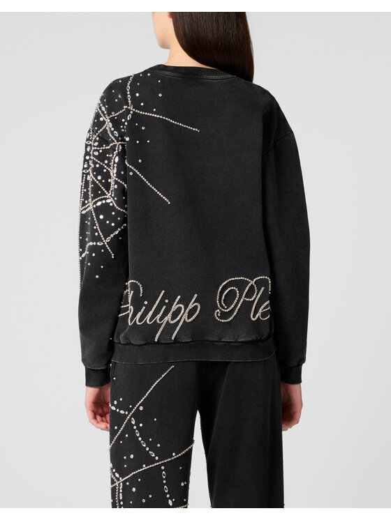 PHILIPP PLEIN PHILIPP PLEIN Bluza 29851 Czarny Regular Fit