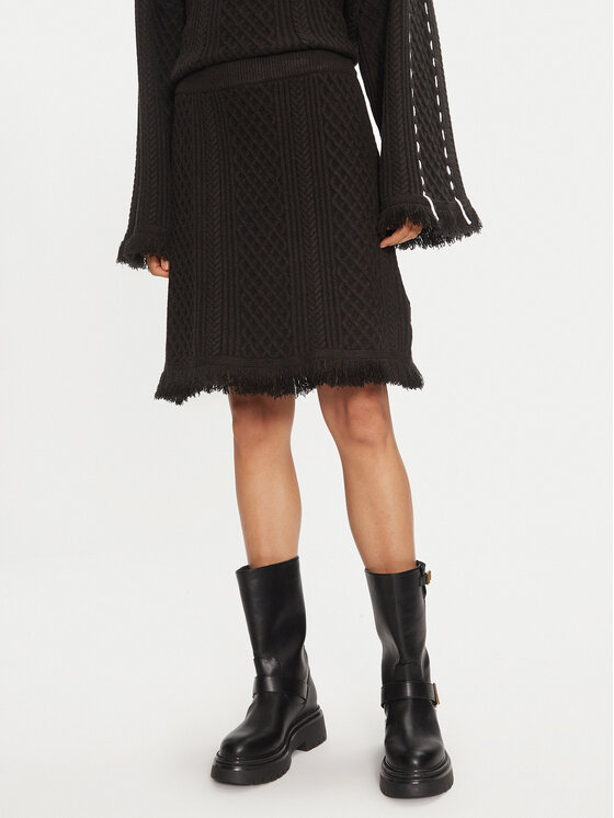 Karen by Simonsen Karen by Simonsen Fustă trapez Rollana 10105197 Negru Loose Fit