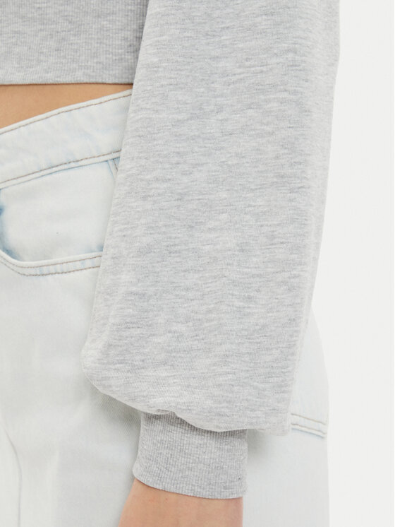 ONLY ONLY Mikina Britt 15312126 Šedá Cropped Fit
