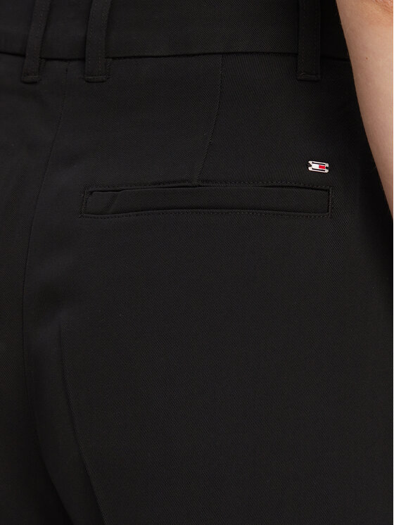 Tommy Hilfiger Tommy Hilfiger Bavlnené nohavice WW0WW46749 Čierna Relaxed Fit
