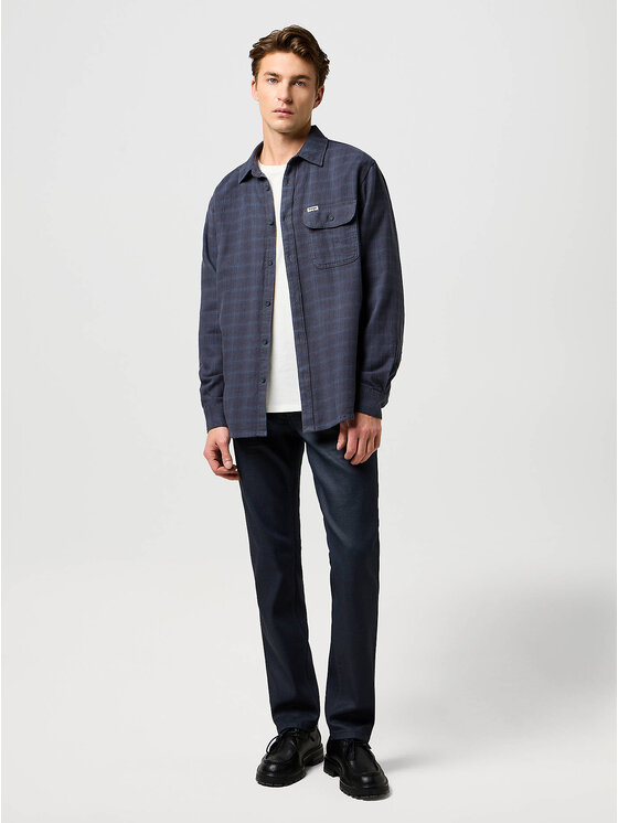 Wrangler Wrangler Spodnie materiałowe GREENSBORO Niebieski Straight Fit