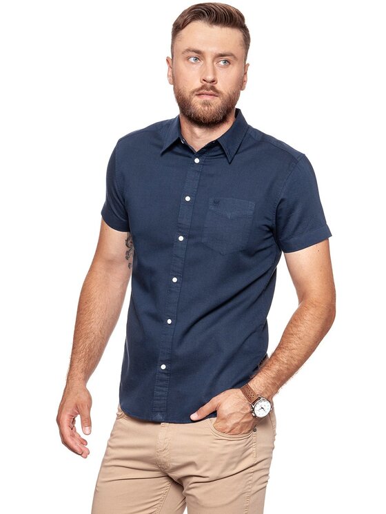 Wrangler Wrangler Camicia 1 PKT SHIRT Blu Regular Fit