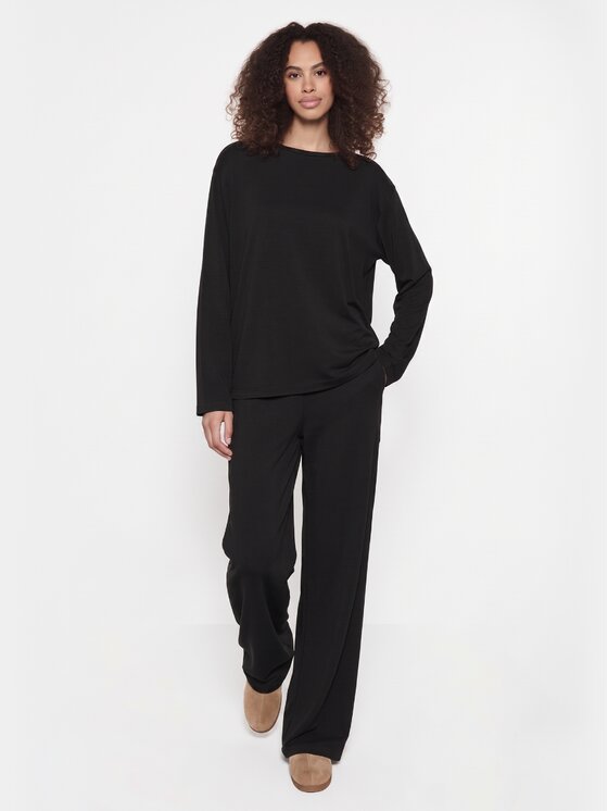 BASICLO BASICLO Longsleeve BSL-007-99 Czarny Regular Fit