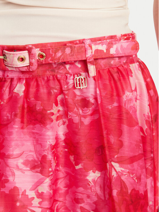 Fracomina Fracomina Trapéz szoknya FR25SG2012W775U6 Rózsaszín Flare Fit