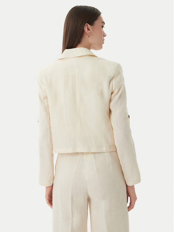 Marella Marella Marynarka Emme by Marella Papiro 2615041042 Kremowy Regular Fit