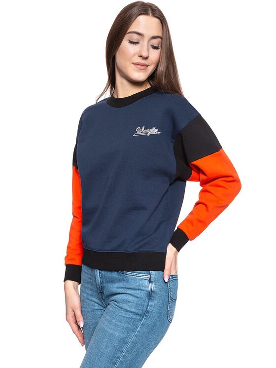 Wrangler Wrangler Felpa HIGH RIB RETRO SWEAT Multicolore Regular Fit