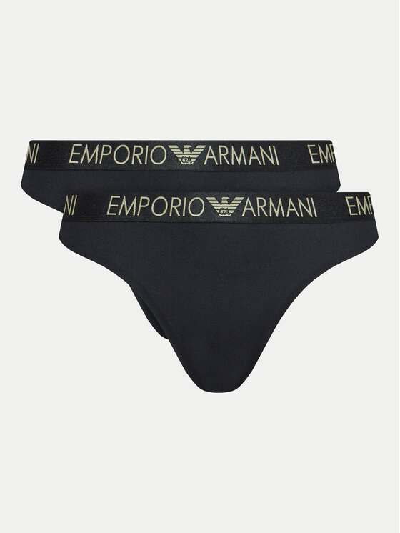 Emporio Armani Underwear 2 stringu pāru komplekts 163333 4F235 00020 Melns