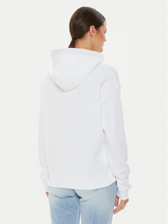 Tommy Jeans Tommy Jeans Majica dugih rukava Logo Drawcord DW0DW17794 Bijela Boxy Fit