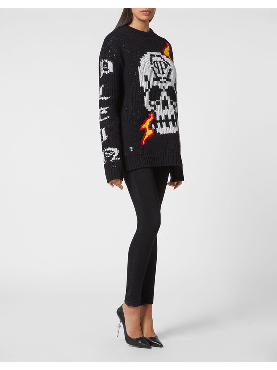PHILIPP PLEIN PHILIPP PLEIN S dlouhým rukávem 3009 Černá Regular Fit