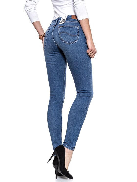 Lee Lee Jeansy SCARLETT Niebieski Skinny Fit