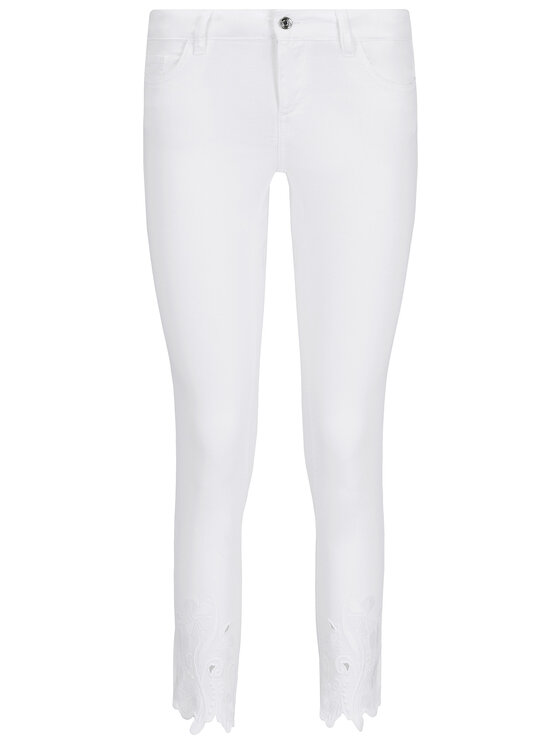 Liu Jo Τζιν F19214 T4033 Λευκό Slim Fit