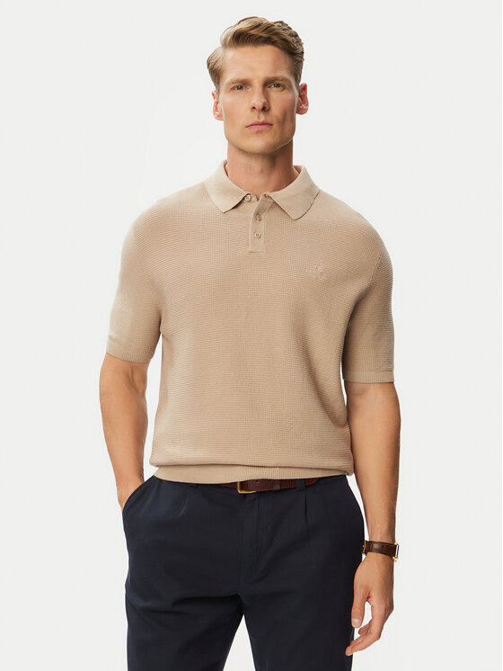 Beverly Hills Polo Club Tricou polo P-SS26M-M7280BEI Bej Regular Fit