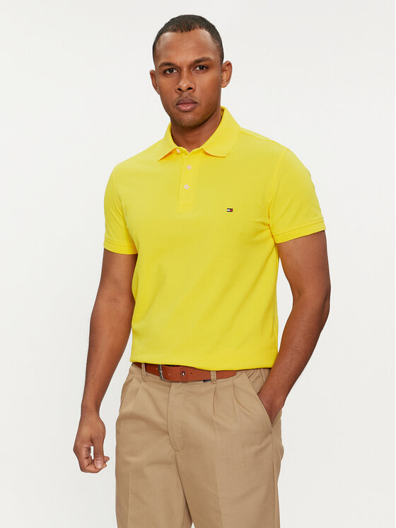 Tommy Hilfiger Polokošeľa 1985 MW0MW17771 Žltá Slim Fit