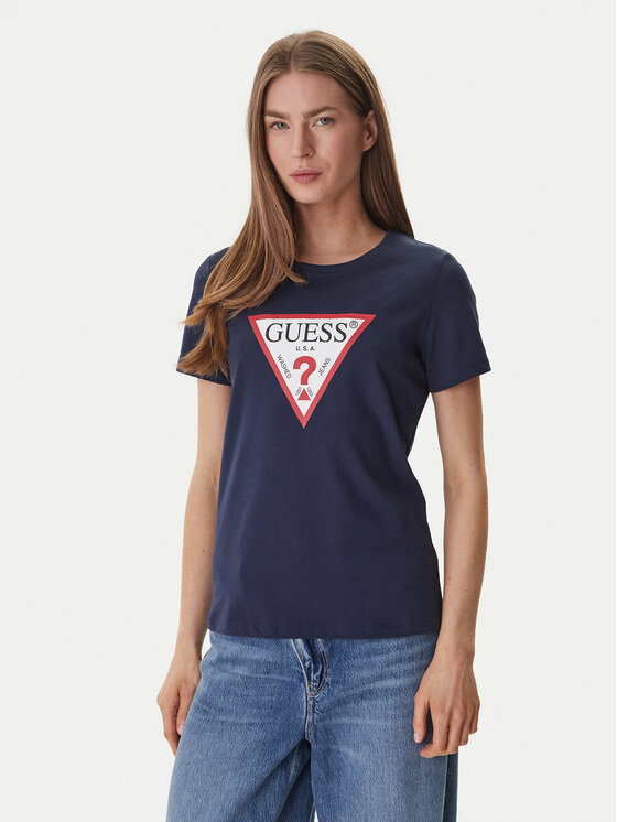 Guess Guess Tričko W1YI1B I3Z14 Tmavomodrá Regular Fit