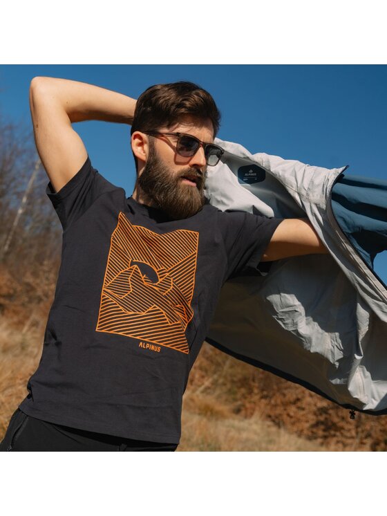 Alpinus Alpinus T-Shirt Kulin Czarny Regular Fit