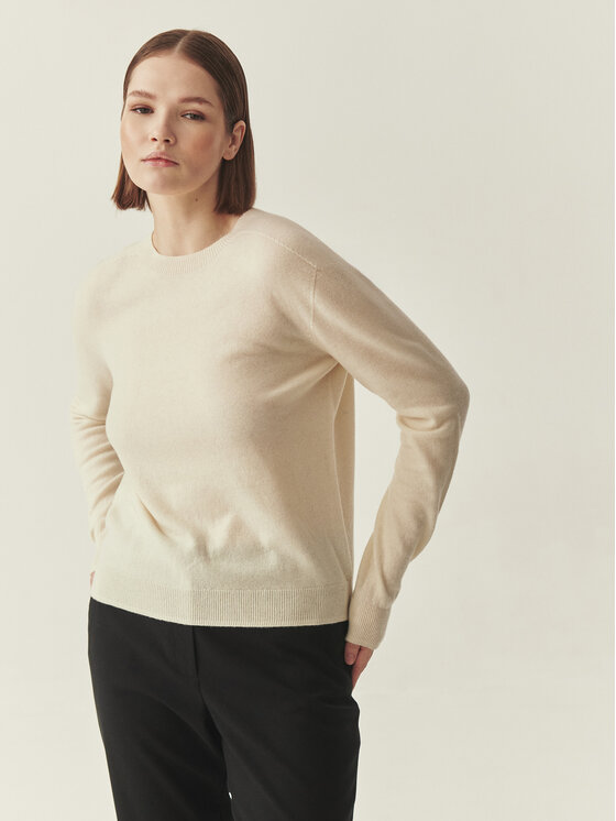 TATUUM TATUUM Sweter ROSSA Biały Classic Fit