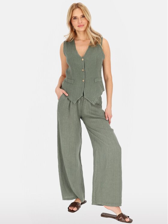 Perso Perso Vesta CHCE255487F Khaki Regular Fit