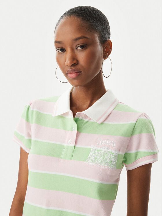 Juicy Couture Juicy Couture Polokošeľa Juicy Puff JCGCT126015 Zelená Slim Fit