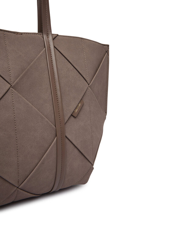 Calvin Klein Calvin Klein Torebka Woven Sueded Carryall LV04F3695G Brązowy