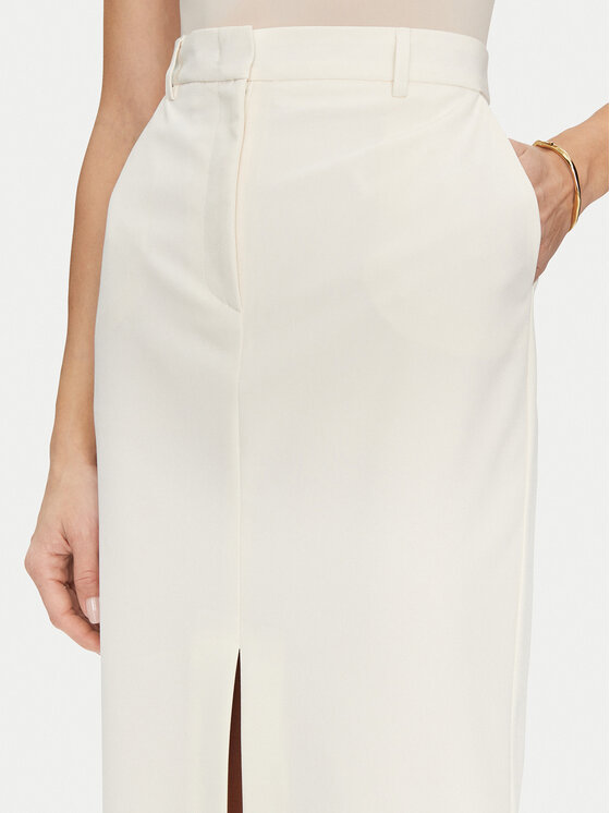 Simona Corsellini Simona Corsellini Puzdrová sukňa P25CPGO01501 Béžová Slim Fit