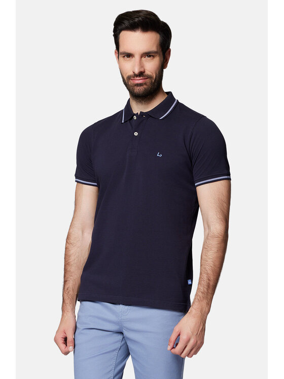 Lancerto Lancerto Polo Morty PO073124000021 Granatowy Regular Fit