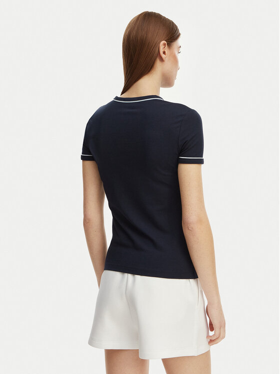 Lacoste Lacoste T-Shirt TF5289 Tmavomodrá Slim Fit