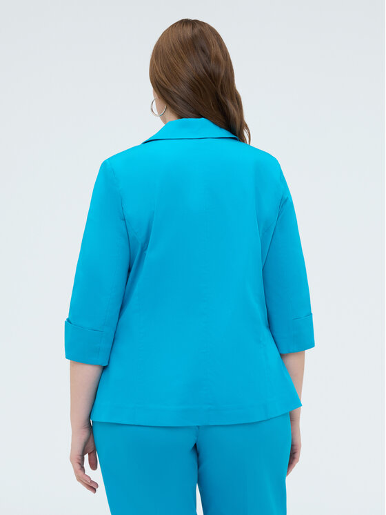 Fiorella Rubino Fiorella Rubino Giacca di transizione Q035T000284N014 Turchese Slim Fit