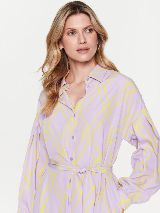 Silvian Heach Silvian Heach Rochie tip cămașă GPP23371VE Violet Regular Fit