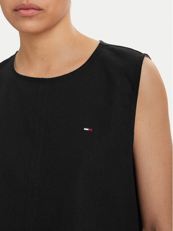 Tommy Jeans Tommy Jeans Top DW0DW22779 Čierna Regular Fit