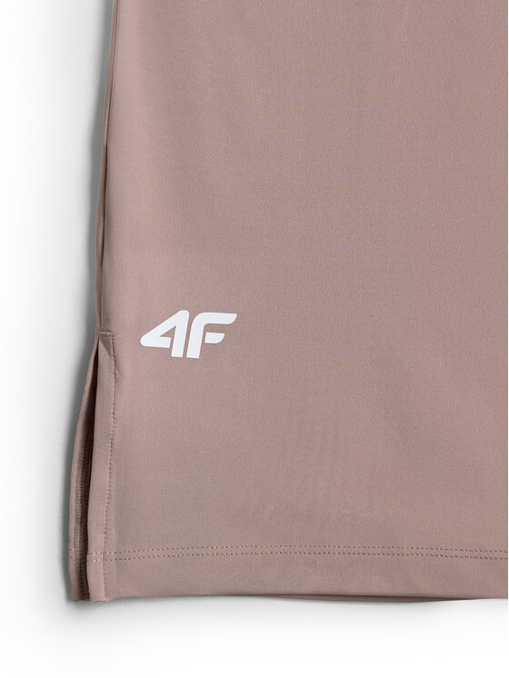 4F 4F Koszulka techniczna BASIC+ Beżowy Loose Fit