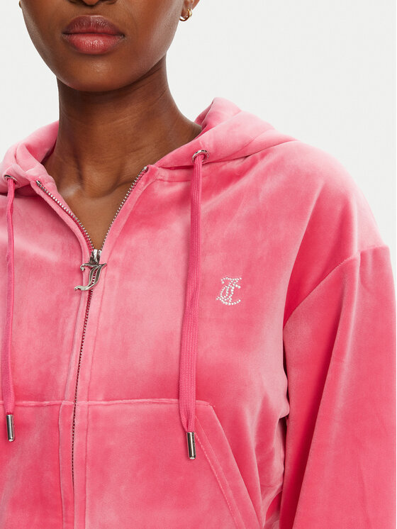 Juicy Couture Juicy Couture Mikina Iccle JCWAS125308 Růžová Loose Fit