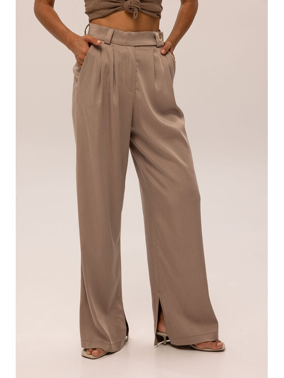 Hottie Hot Hottie Hot Παντελόνι υφασμάτινο PAY Μπεζ Oversize