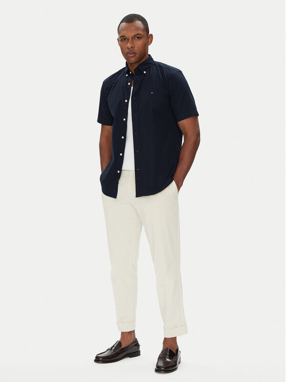 Tommy Hilfiger Tommy Hilfiger Риза MW0MW37584 Тъмносин Regular Fit