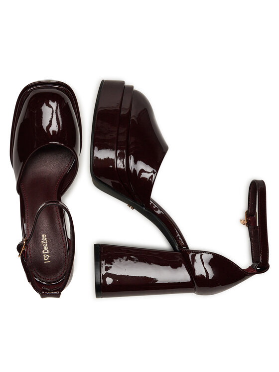 DeeZee DeeZee Półbuty LW85478-6 Bordowy