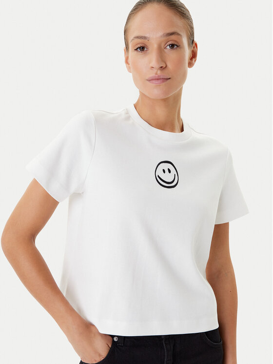 Vero Moda Vero Moda T-Shirt Sara 10311633 Biały Regular Fit