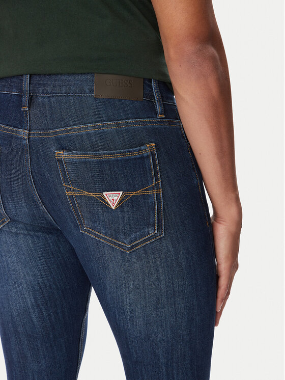 Guess Guess Jeans hlače M6BAN1 D2601 Mornarsko modra Skinny Fit