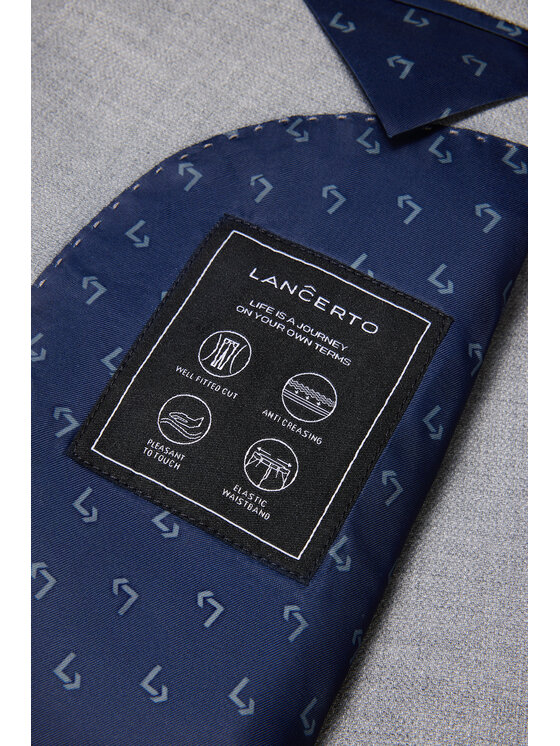 Lancerto Lancerto Garnitur Kadyks GA073124000002 Szary Slim Fit