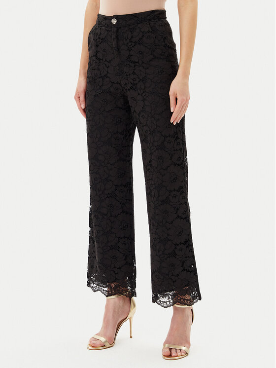 Artigli Artigli Pantaloni din material ACPA000739 Negru Regular Fit