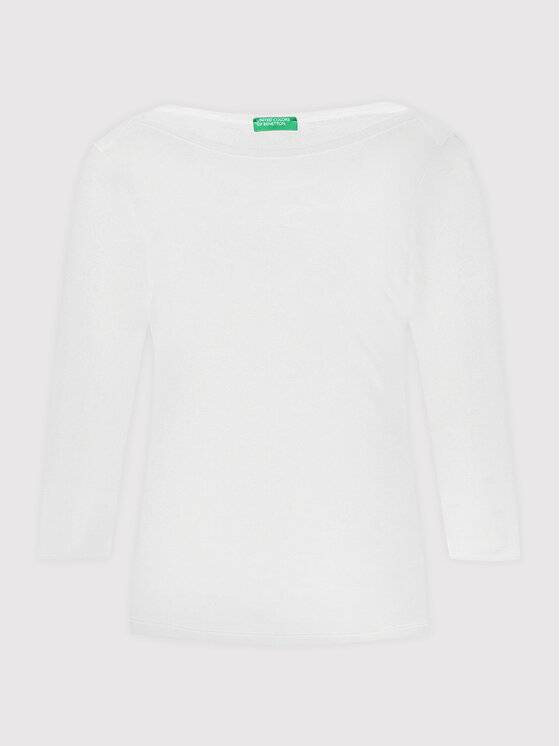 United Colors Of Benetton United Colors Of Benetton Halenka 3GA2E16A1 Bílá Regular Fit