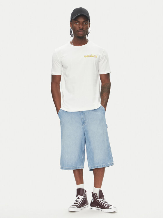 Quiksilver Quiksilver T-särk Ev Disconnect Effects EQYZT08049 Valge Regular Fit