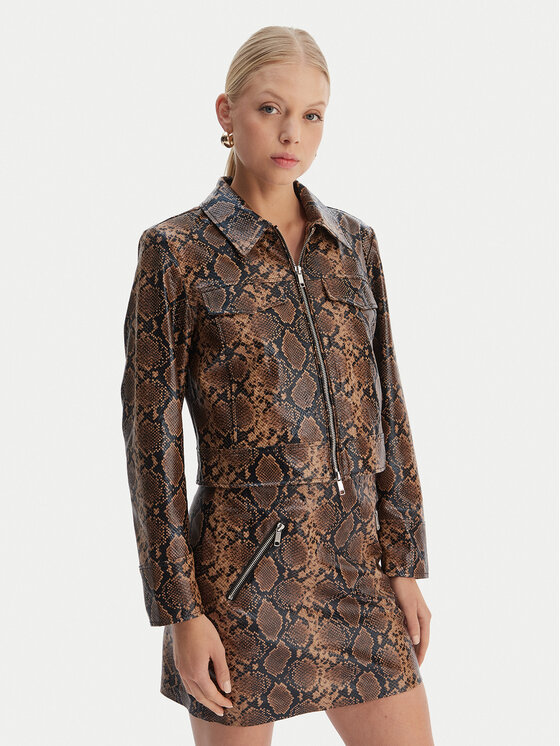 ONLY ONLY Jakna iz umetnega usnja Paris 15365492 Rjava Regular Fit