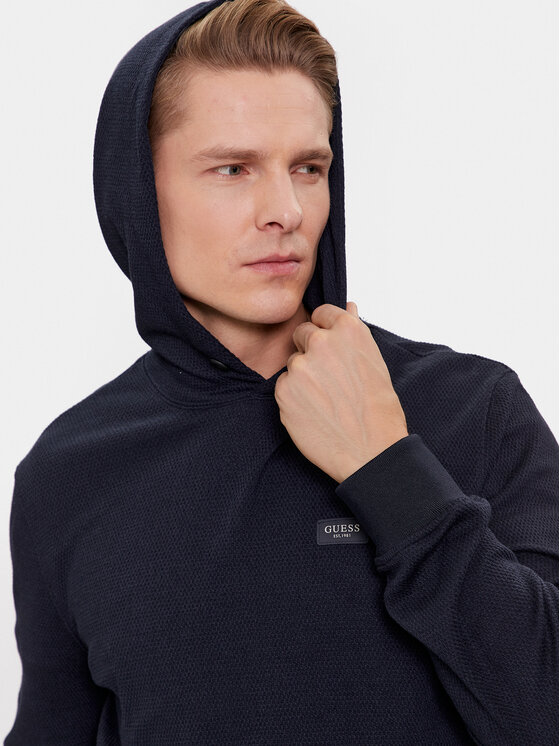 Guess Guess Džemperis Brand New Tech Stret M4RQ10 KC262 Tamsiai mėlyna Regular Fit