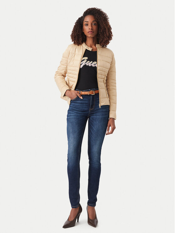 Guess Guess Kurtka przejściowa W6YL16 W2891 Beżowy Slim Fit