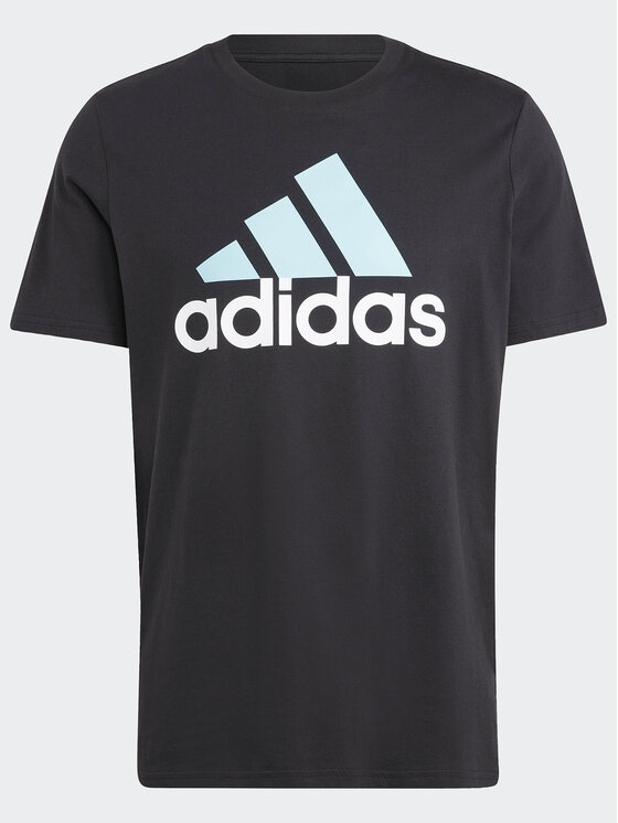 adidas adidas Тишърт Essentials Single Jersey Big Logo T-Shirt IJ8582 Черен Regular Fit