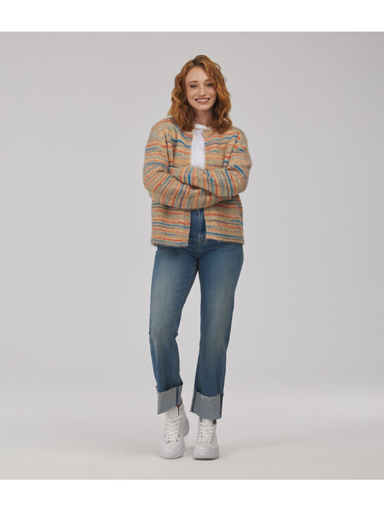 Lee Cooper Lee Cooper Sweter SARA Beżowy Regular Fit