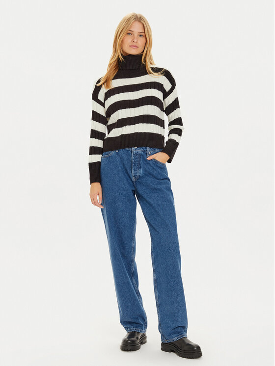 Brave Soul Brave Soul Rollkragenpullover LK-230GEMINI Schwarz Regular Fit