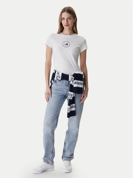 Tommy Jeans Tommy Jeans Тишърт DW0DW22273 Бял Slim Fit