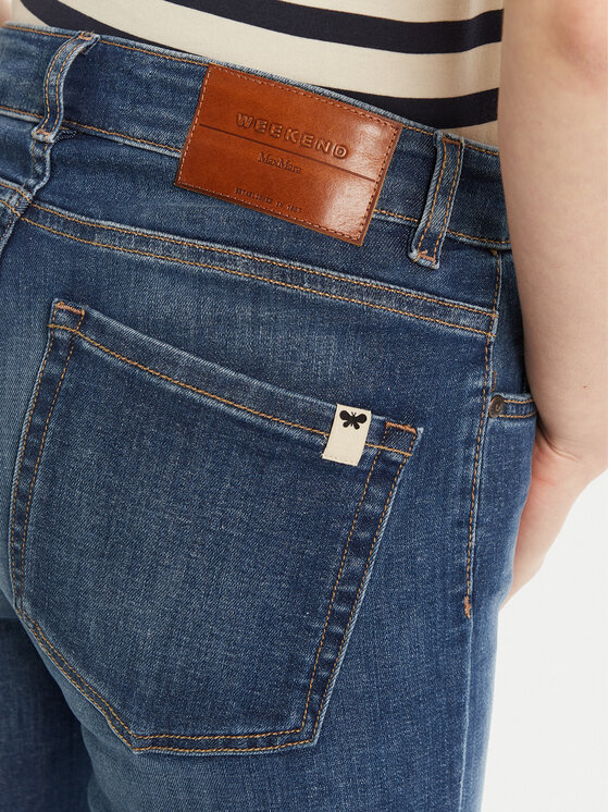 Weekend Max Mara Weekend Max Mara Jeans hlače Rapallo 2515181011 Mornarsko modra Flare Fit