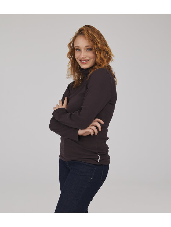Lee Cooper Lee Cooper T-Shirt MICHELLE Brązowy ciemny Slim Fit